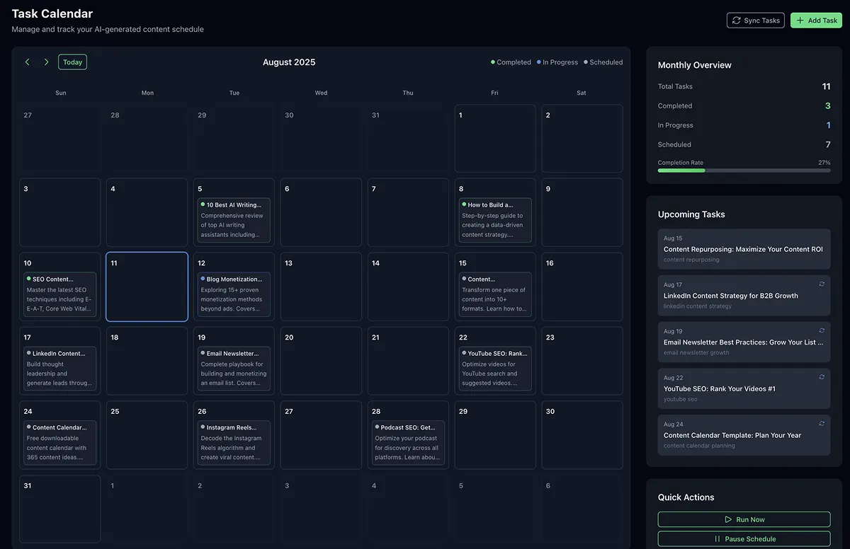 Analytics Dashboard Feature